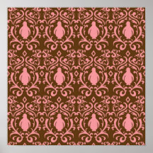 Damassé de pingouin posters