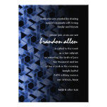 Damassé d'étoile de David de Mitzvah de barre Invitation Personnalisable