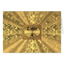 Damassé d'or cartes de vœux