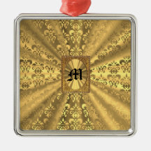 Damassé d'or ornement de noël