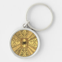 Damassé d'or porte-clef