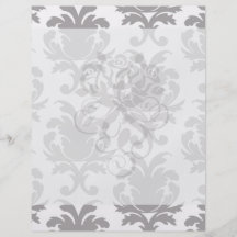damassé du baroque de blanc gris tract customisé