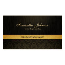 Damassé élégante professionnelle (or métallique) modèles de cartes de visite