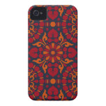 damassé foncée assez florale coque Case-Mate iPhone 4