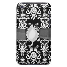 damassé géniale fleurie noire et blanche coque iPod touch Case-Mate