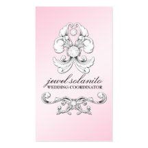 damassé Luxe du diamant 311-Pink Carte De Visite