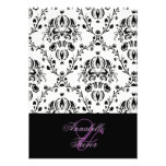 Damassé noire/blanche, mariage fait sur commande cartons d'invitation