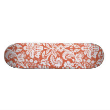 Damassé orange élégante skateboard