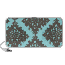 damassé pâle de diamant de gris bleu d'aqua haut-parleurs