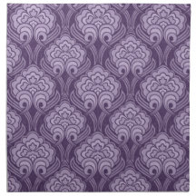 Damassé pourpre vintage (15) serviettes