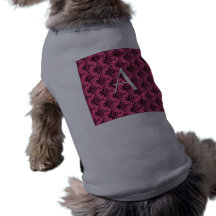 Damassé rose de monogramme vêtement pour chien