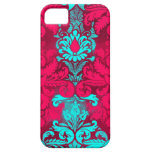 Damassé rouge de cru du bonheur 2 d'Aqua de CHROMA Coque Case-Mate iPhone 5