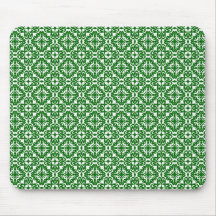Damassé verte 1 de vacances tapis de souris