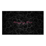 Damassés florales vintages blanches et noires cartes de visite professionnelles