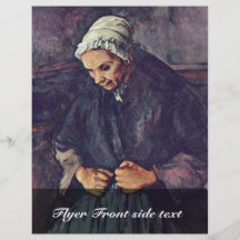 Dame âgée avec le chapelet par Paul Cézanne Tract Customisé