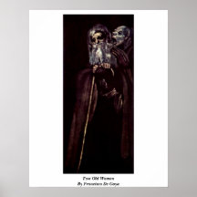 Dame âgée deux par Francisco De Goya Posters