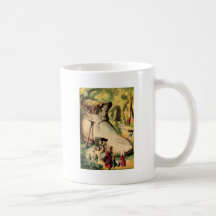 Dame âgée qui a vécu dans une chaussure mug