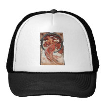 Dame d'art déco de danse de Mucha Casquettes