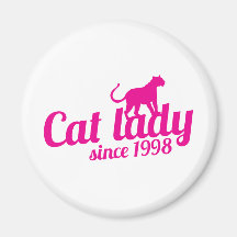dame de chat depuis 1998 magnets