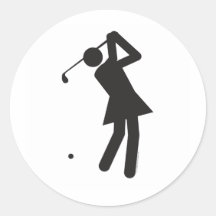 Dame-golfeur-T Autocollants