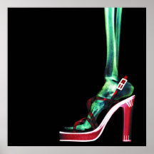 DAME SKELETON FOOT ORIGINAL DE TALON HAUT DE RAYON POSTERS