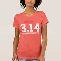 Dames 1592653589793238etc irrationnelles de pi 3,1 t-shirt
