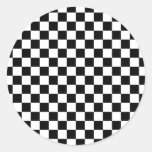 Damier noir et blanc autocollant