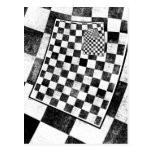 Damier noir et blanc carte postale