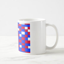 Damier rouge et pourpre tasse à café