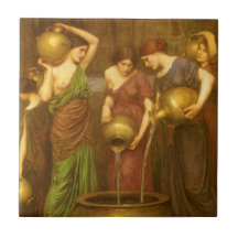 Danaides par le château d'eau de JW, art victorien Carreaux