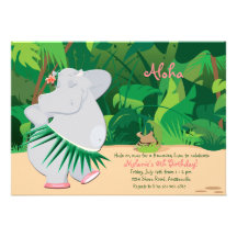 Dancing Hippo Invitation