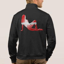 Danish Girl Silhouette Flag Shirts