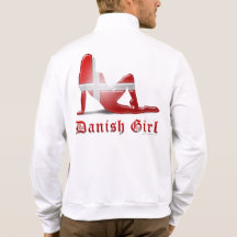 Danish Girl Silhouette Flag Tee Shirts
