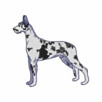 Danois de harlequin polos brodés