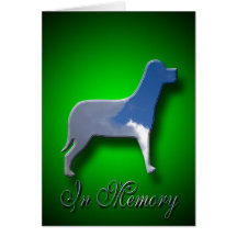 Dans la carte de sympathie de chien de mémoire