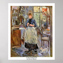 Dans la salle à manger par Morisot Berthe Poster