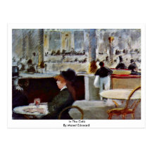 Dans le Café par Manet Edouard Carte Postale