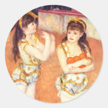 Dans le cirque Fernando par Renoir Autocollant Rond