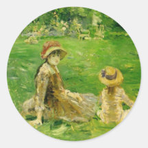 Dans le jardin chez Maurecourt Berthe Morisot Autocollant