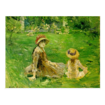 Dans le jardin chez Maurecourt Berthe Morisot Carte Postale