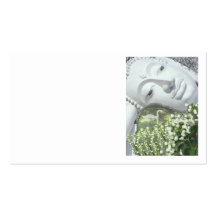 Dans le jardin - Quan Yin et fleurs Carte De Visite