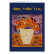 dans le vase à buttercream, le jour de mère card1 carte de vœux