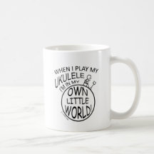 Dans ma propre petite ukulélé du monde mugs à café
