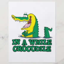 dans un crocodile de moment prospectus avec motif