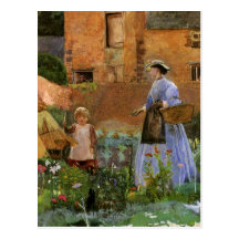 Dans un jardin dans Cookham par George John Pinwel Carte Postale