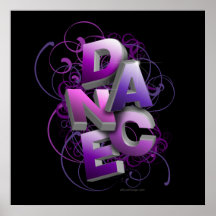 danse 3D (été) Affiche