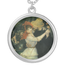 Danse chez Bougival par Renoir, impressionisme vin Collier Personnalisé