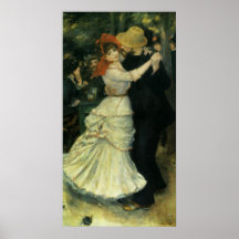Danse chez Bougival par Renoir, impressionisme vin Posters