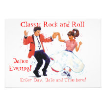 Danse classique de swing de rock invitation
