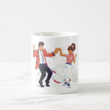 Danse classique de swing de rock tasse à café